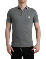 T-shirt de polo en coton gris élégant