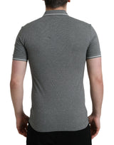 T-shirt de polo en coton gris élégant