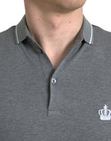 T-shirt de polo en coton gris élégant