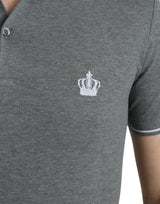 Camiseta de polo de algodón gris elegante