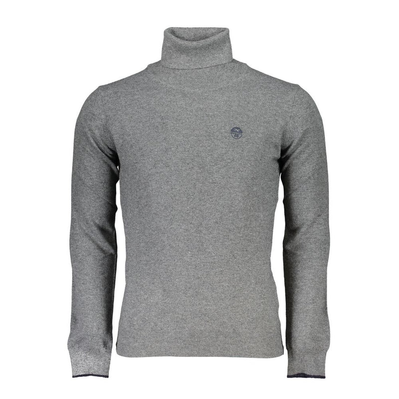 Pull à col roulé à la mode en gris