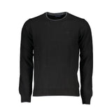 Chic Crew Neck -Pullover mit Kontraststickerei