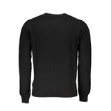 Chic Crew Neck -Pullover mit Kontraststickerei