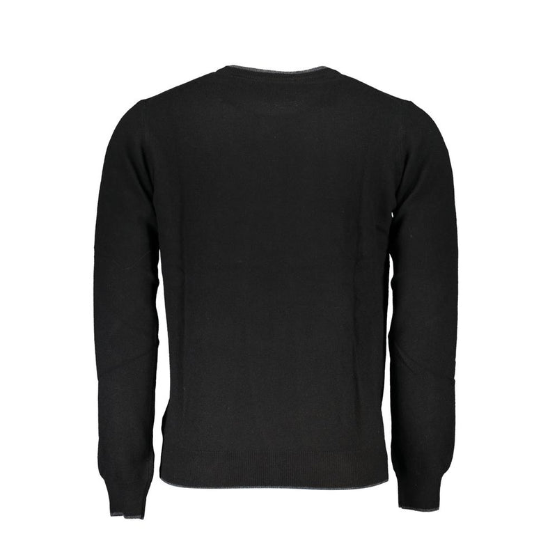 Chic Crew Neck -Pullover mit Kontraststickerei