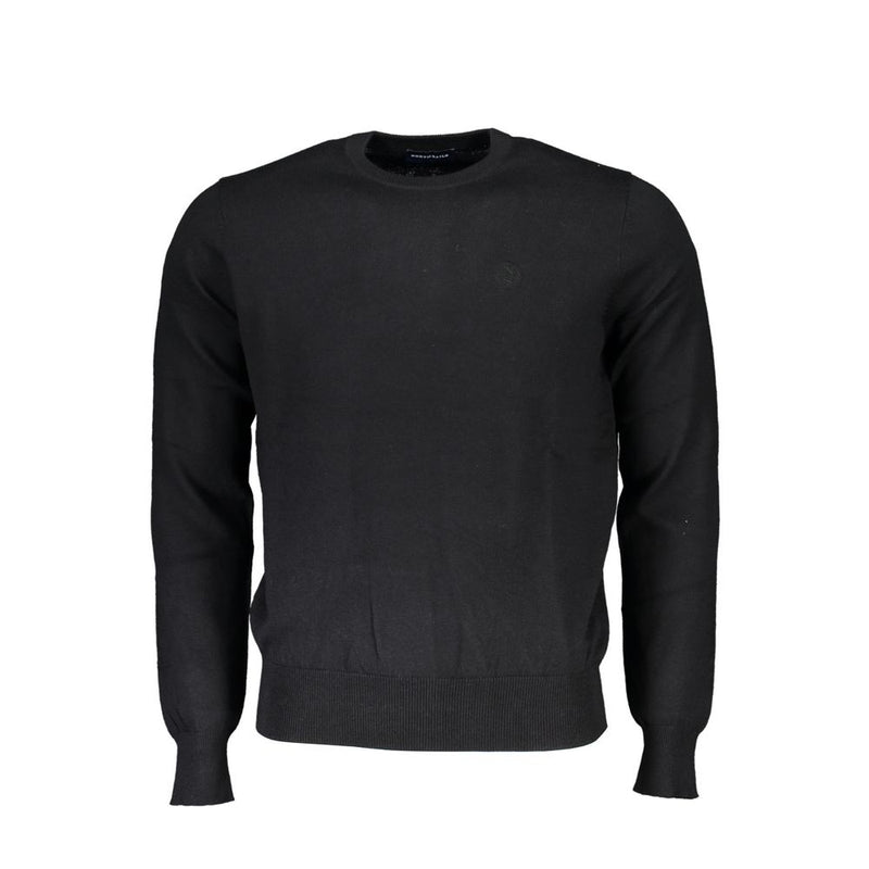 Eco-Luxe Black Crew Neck-Pullover