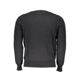 Maglione Chic Grey Crew Neck con dettaglio da ricamo