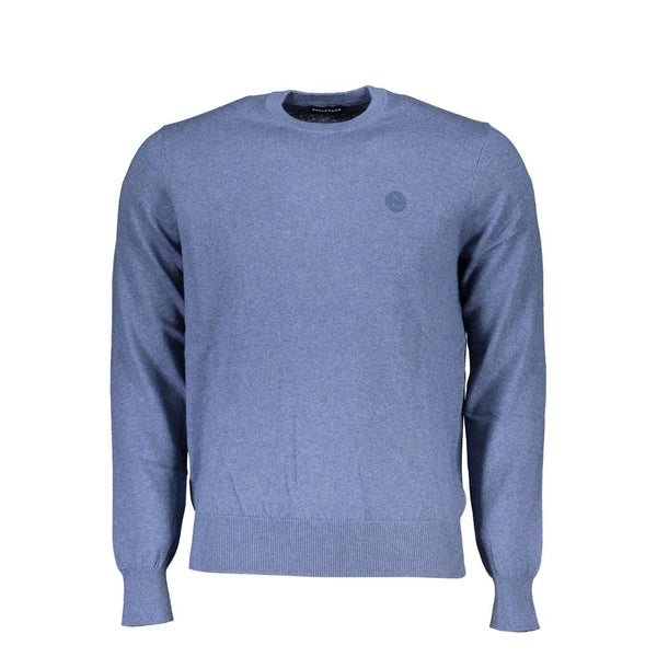 Öko-Chic-Crew-Nackenpullover in Blau