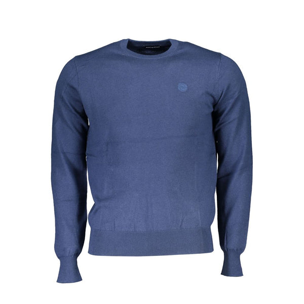 Maglione accogliente blu a collo dell'equipaggio