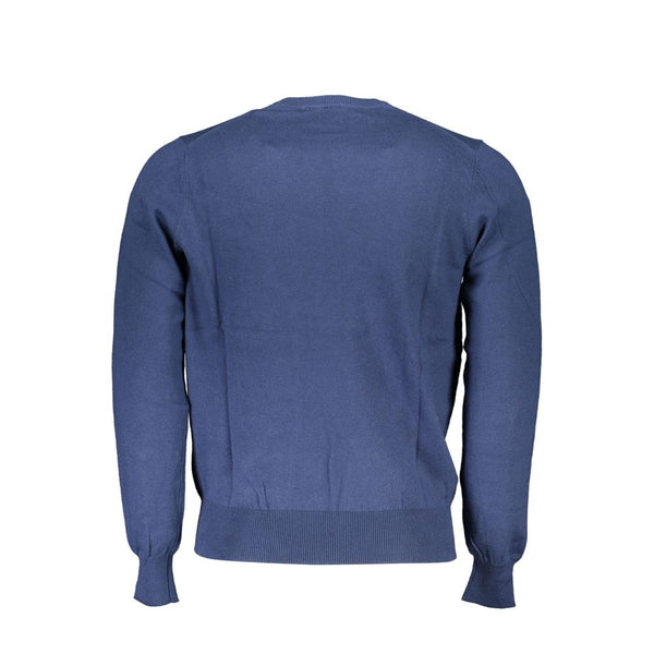 Maglione accogliente blu a collo dell'equipaggio