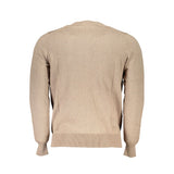 Beige Crew Neck bestickter Pullover