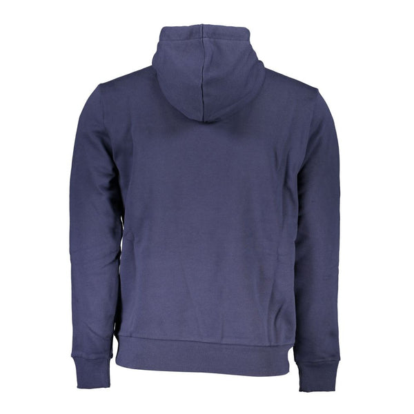 Umweltbewusster blauer Hoodie mit Kontrastdetails