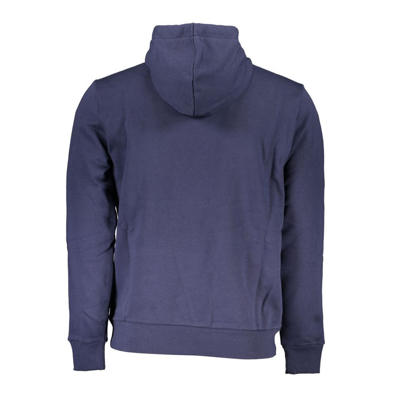 Sudadera azul ecológica con detalles de contraste