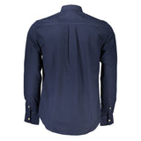 Camicia a maniche lunghe blu normale