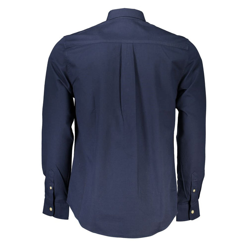 Blue Cotton Men Shirt