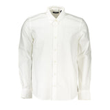 Chemise boutonnée à manches longues blanches élégantes