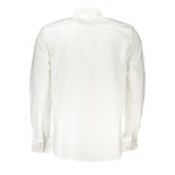 Elegant White Long Sleeve Button-Down Shirt