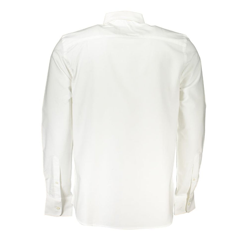 Elegante camisa de manga larga blanca blanca