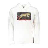 Chic White Kapuzen -Sweatshirt mit exklusivem Druck