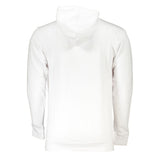 Sudadera blanca con capucha blanca con estampado de logotipo