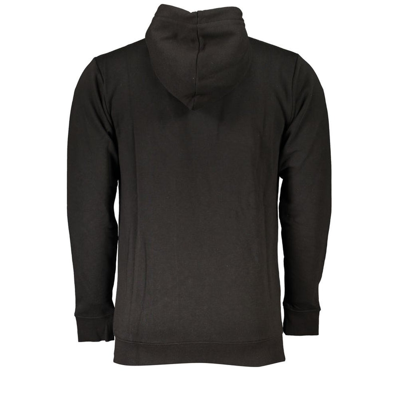 Sudadera con capucha negra elegante - manga larga