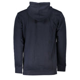 Sudadera con capucha arbuseada azul elegante