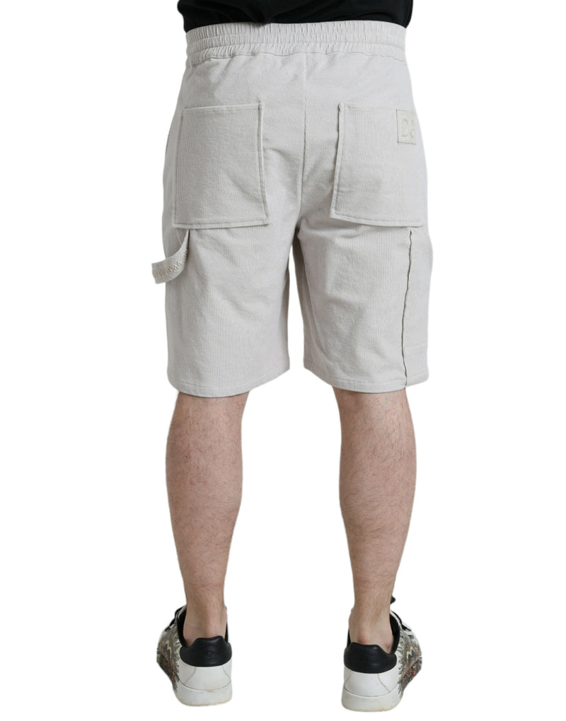 Pantalones cortos de bermudas para hombres de berma de algodón beige