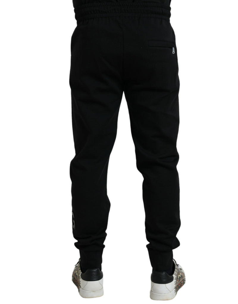 Eleganti pantaloni da jogger nero - miscela di cotone e nylon