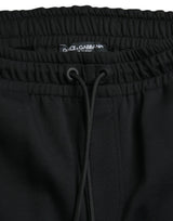 Elegant Black Jogger Pants - Cotton & Nylon Blend