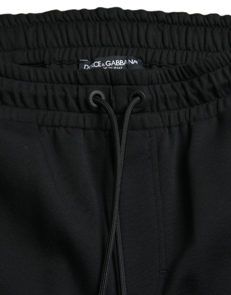 Pantalon de jogger noir élégant - Mélange de coton et de nylon