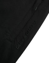 Elegant Black Jogger Pants - Cotton & Nylon Blend