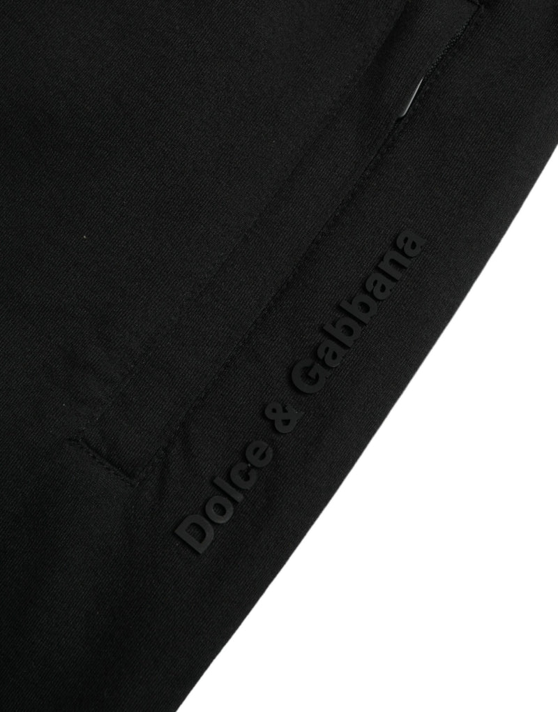 Pantalones de corredor negro elegante - Cotton & Nylon Blend