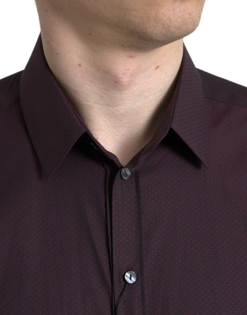 Elegant Maroon Martini Dress Shirt