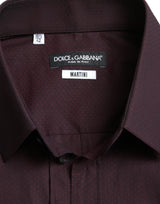 Chemise de robe marron marron élégante