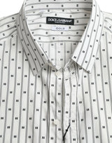 Elegante camisa de vestir de algodón blanco de algodón delgada