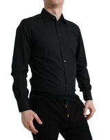 Sleek Black Slim Fit italien Shirt