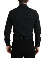 Sleek Black Slim Fit italien Shirt