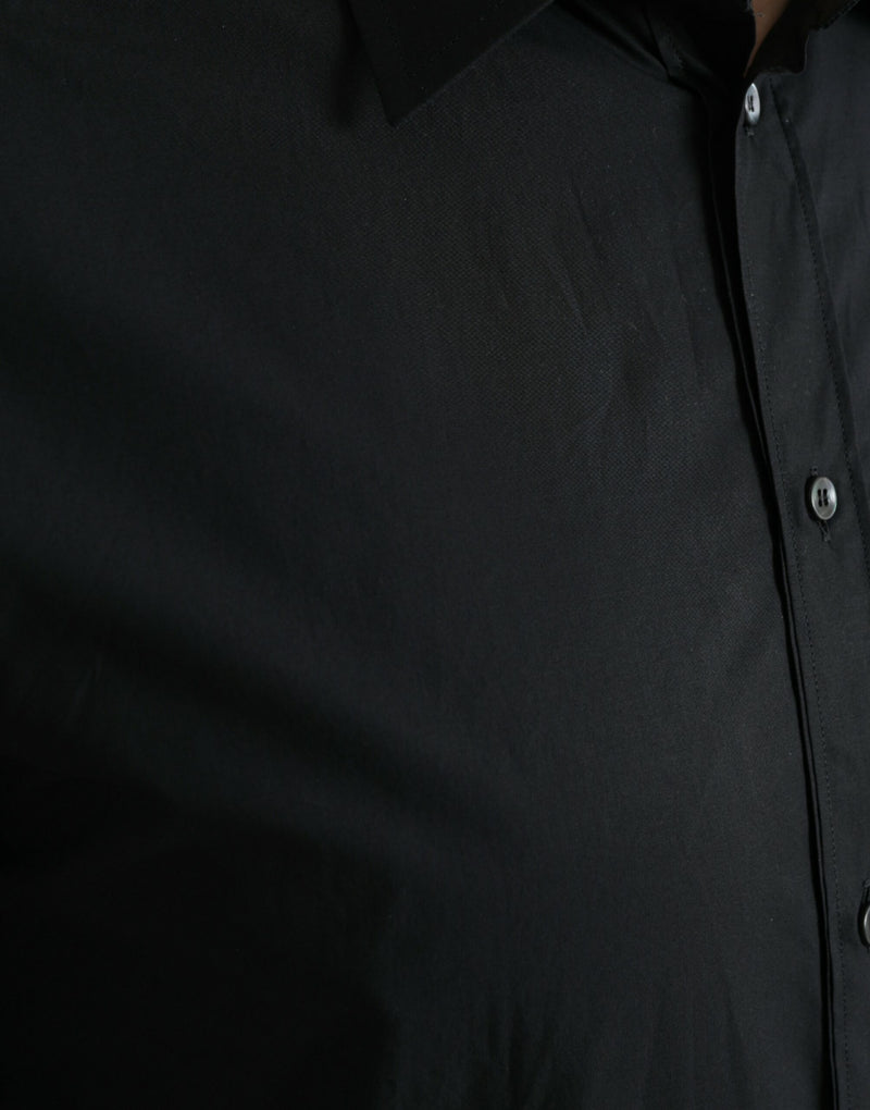 Sleek Black Slim Fit italien Shirt