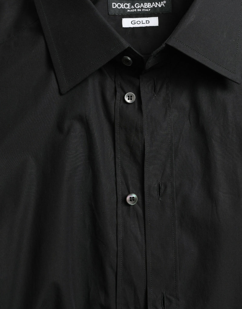 Sleek Black Slim Fit italien Shirt