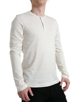 Eleganter weißer Baumwollpullover