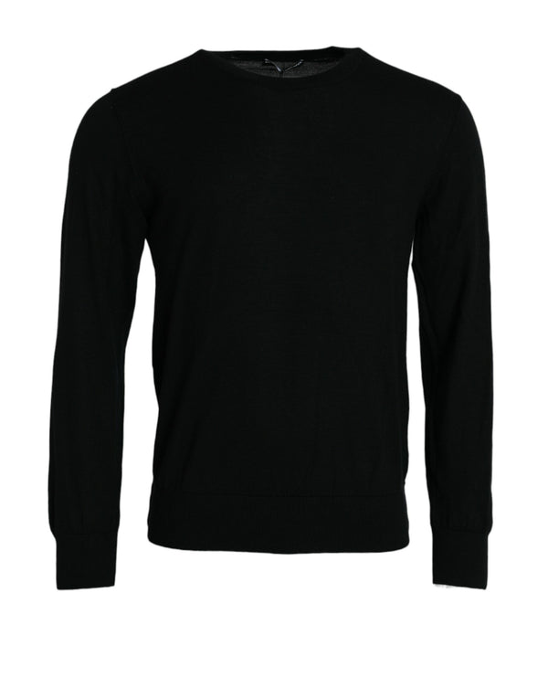 Eleganter schwarzer Kaschmirpullover -Pullover