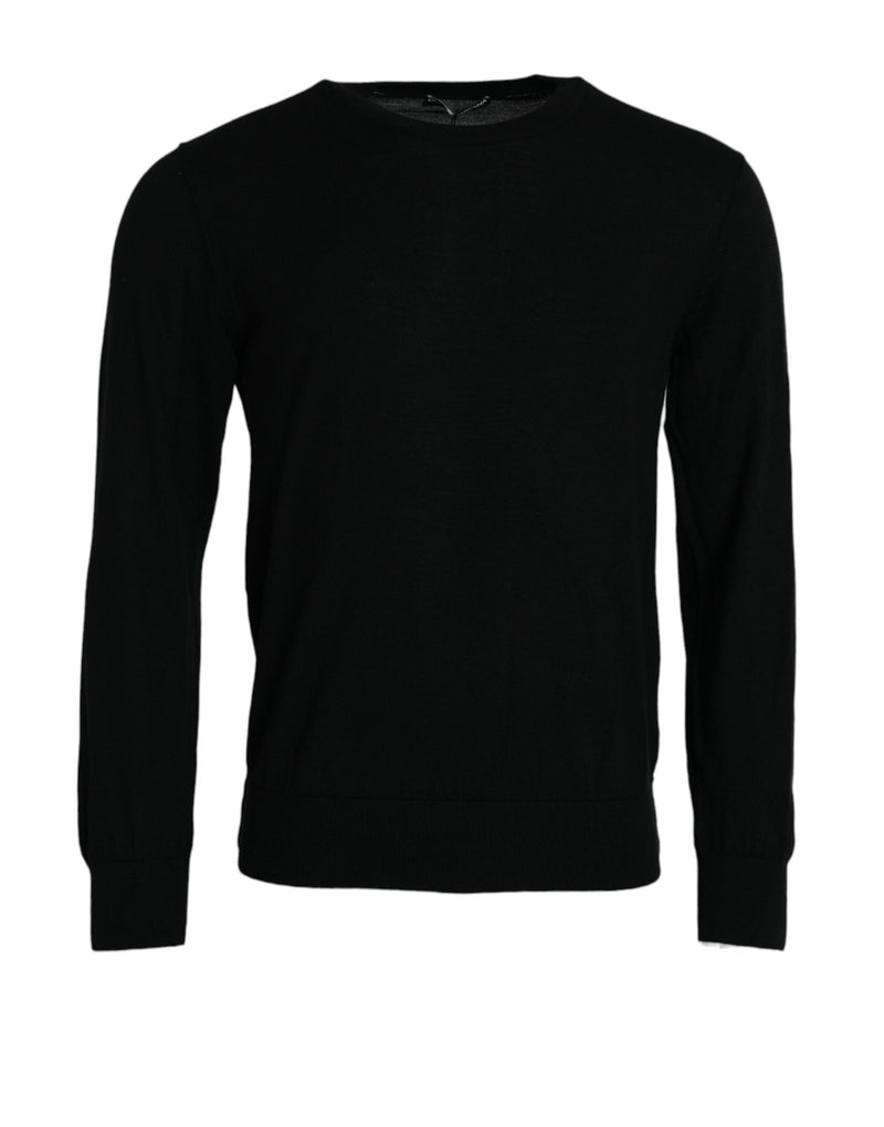 Elegante maglione pullover in cashmere nero