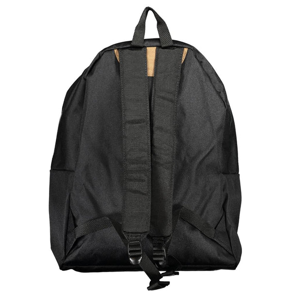 Black Cotton Men Backpack