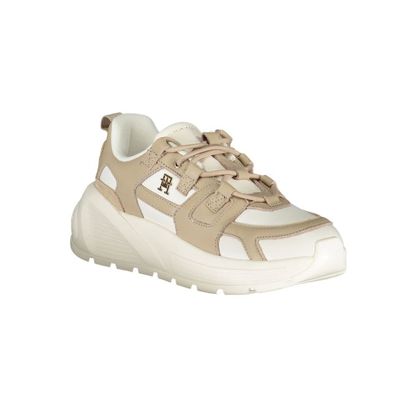 White Polyethylene Women Sneaker