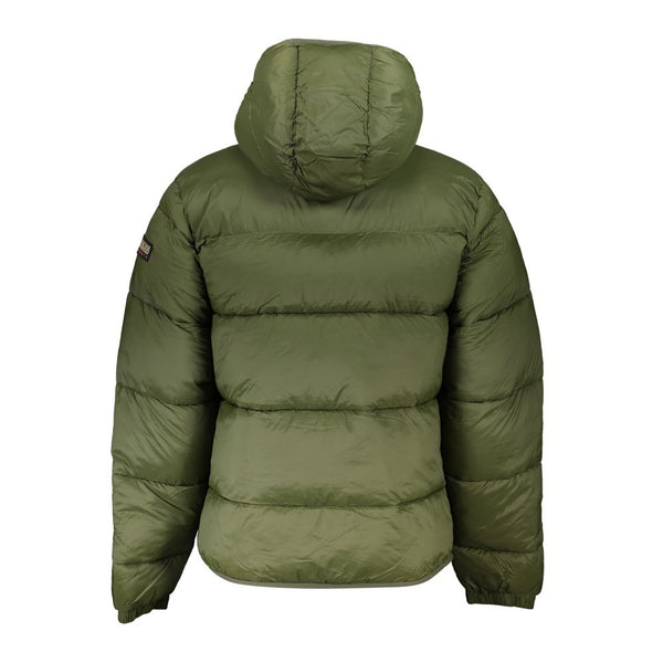 Chaqueta con capucha verde ecológica