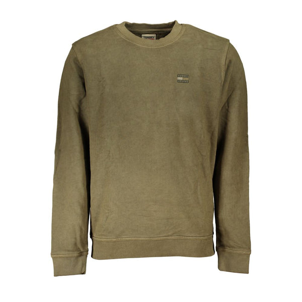 Green Cotton Men Sweater