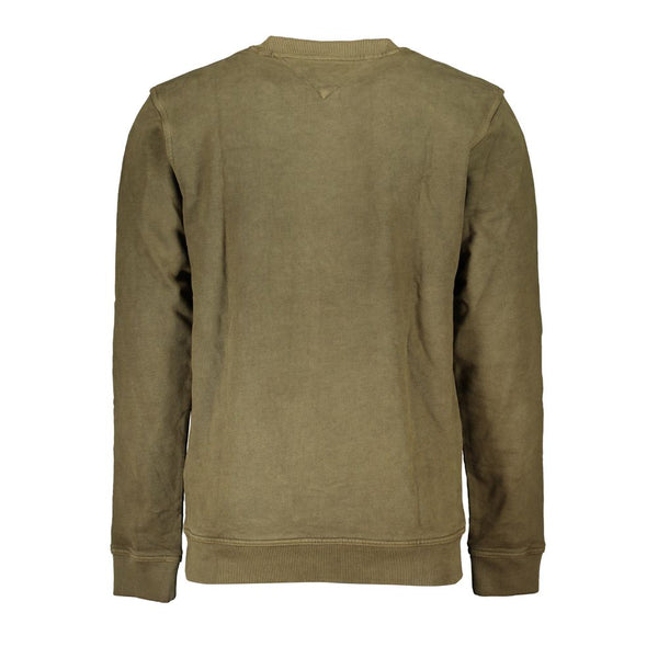 Green Cotton Men Sweater