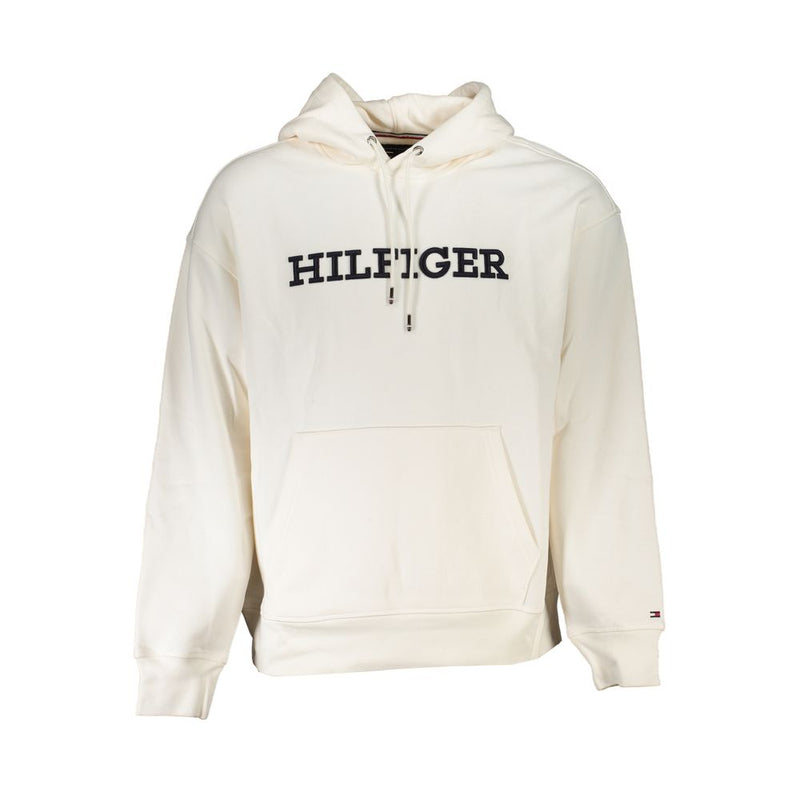 Elegant White Hooded Sweatshirt