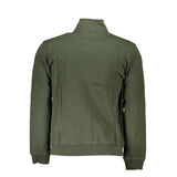 Sweat zip en toison vert forêt