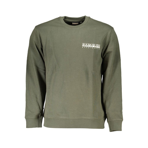 Grünes Fleece Crew Neck Sweatshirt