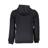 Elegante sudadera con capucha de vellón en negro